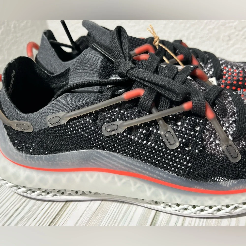 Adidas 4D Fusio men’s running shoe sneakers Black red size 5 GZ7884 athletic‎